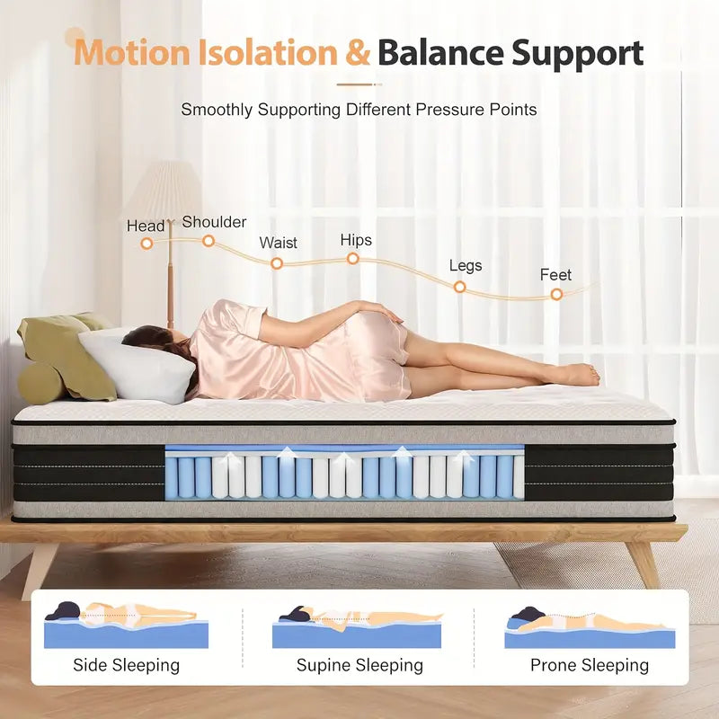 Memory Foam Hybrid Mattress | Innerspring And Memory Foam Mattress, Edge Support
