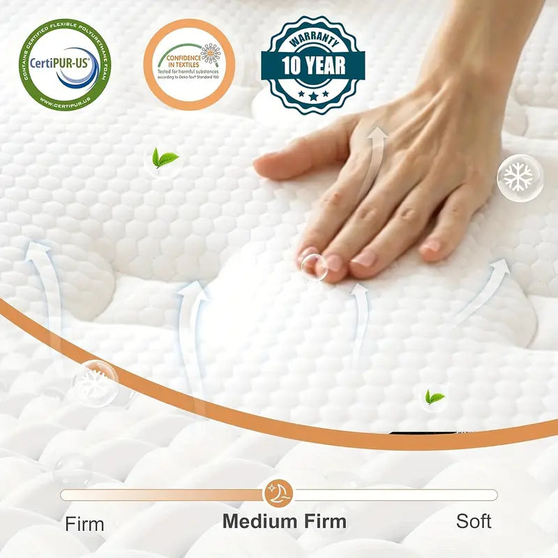 Memory Foam Hybrid Mattress | Innerspring And Memory Foam Mattress, Edge Support